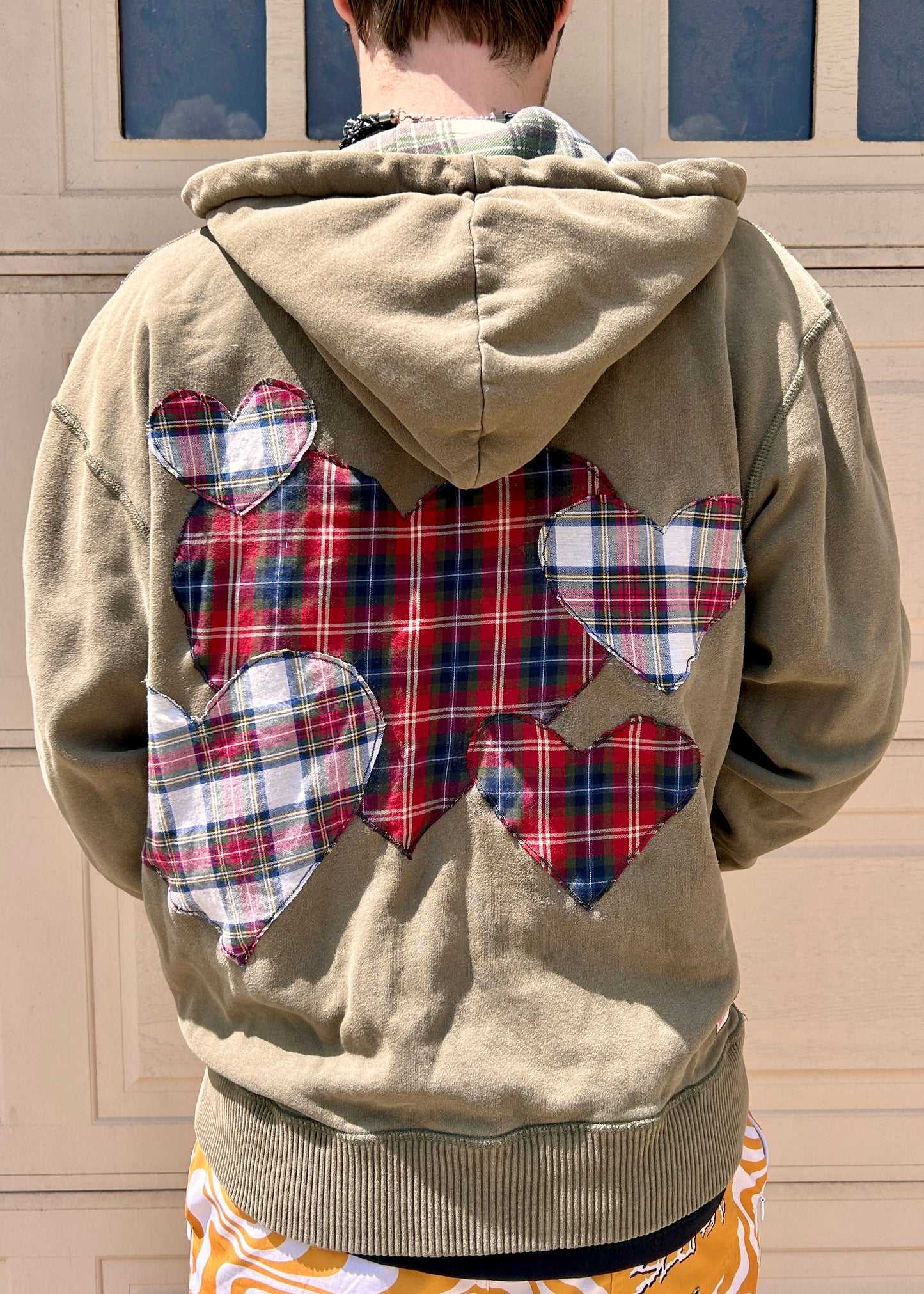 Flannel Hearts Quarter Zip