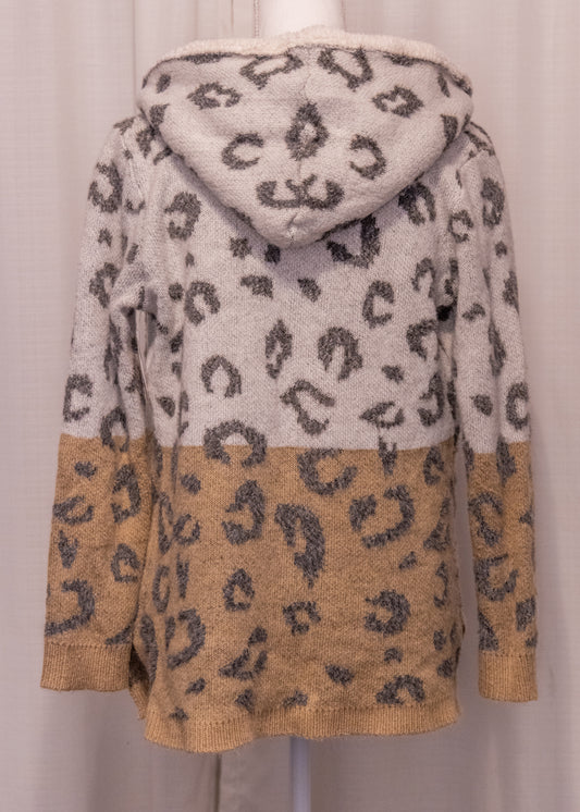 Fuzzy Leopard Cardigan