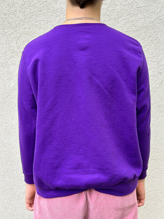 Purple Peek-Through Crewneck