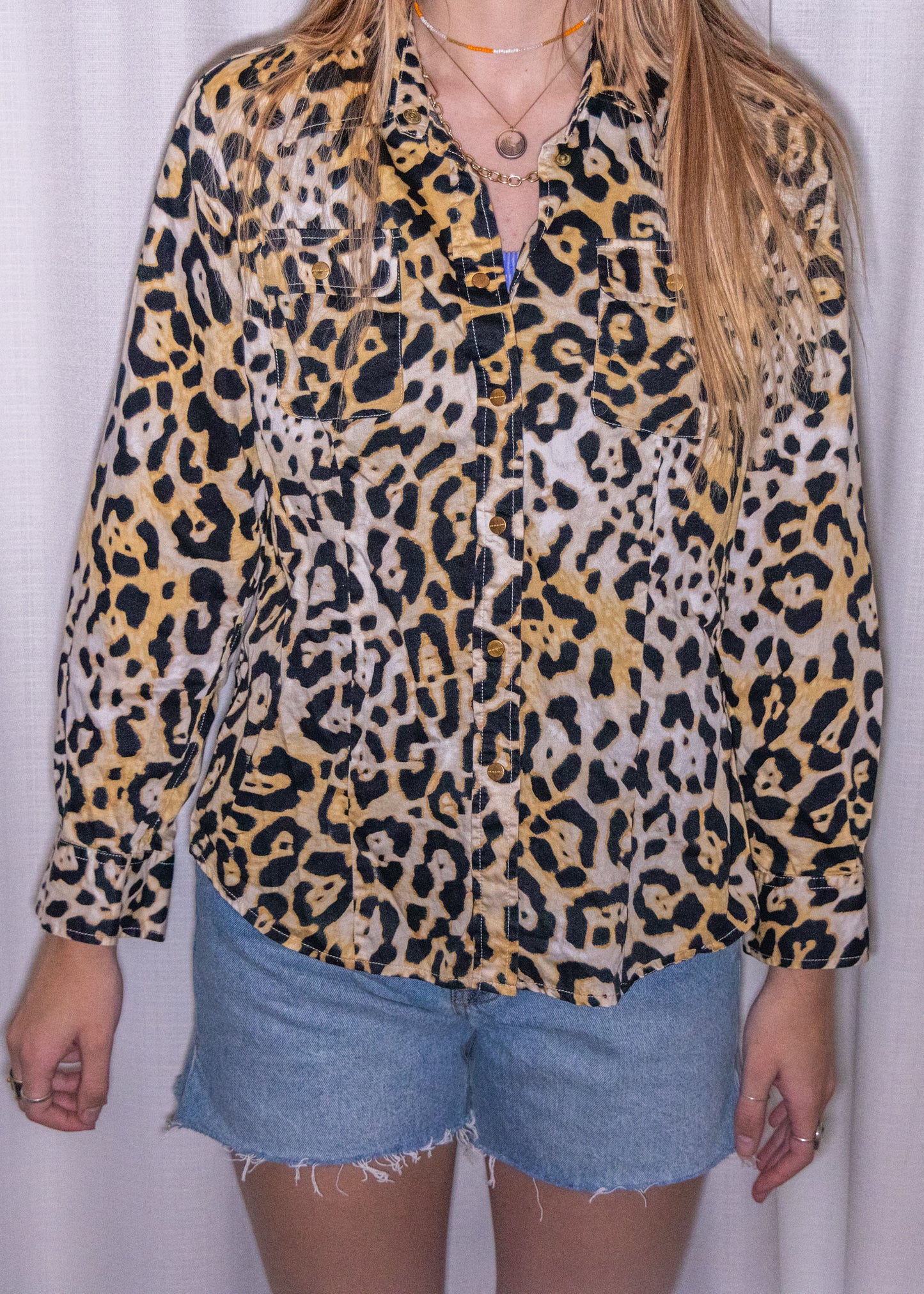 Leopard Print Button Up