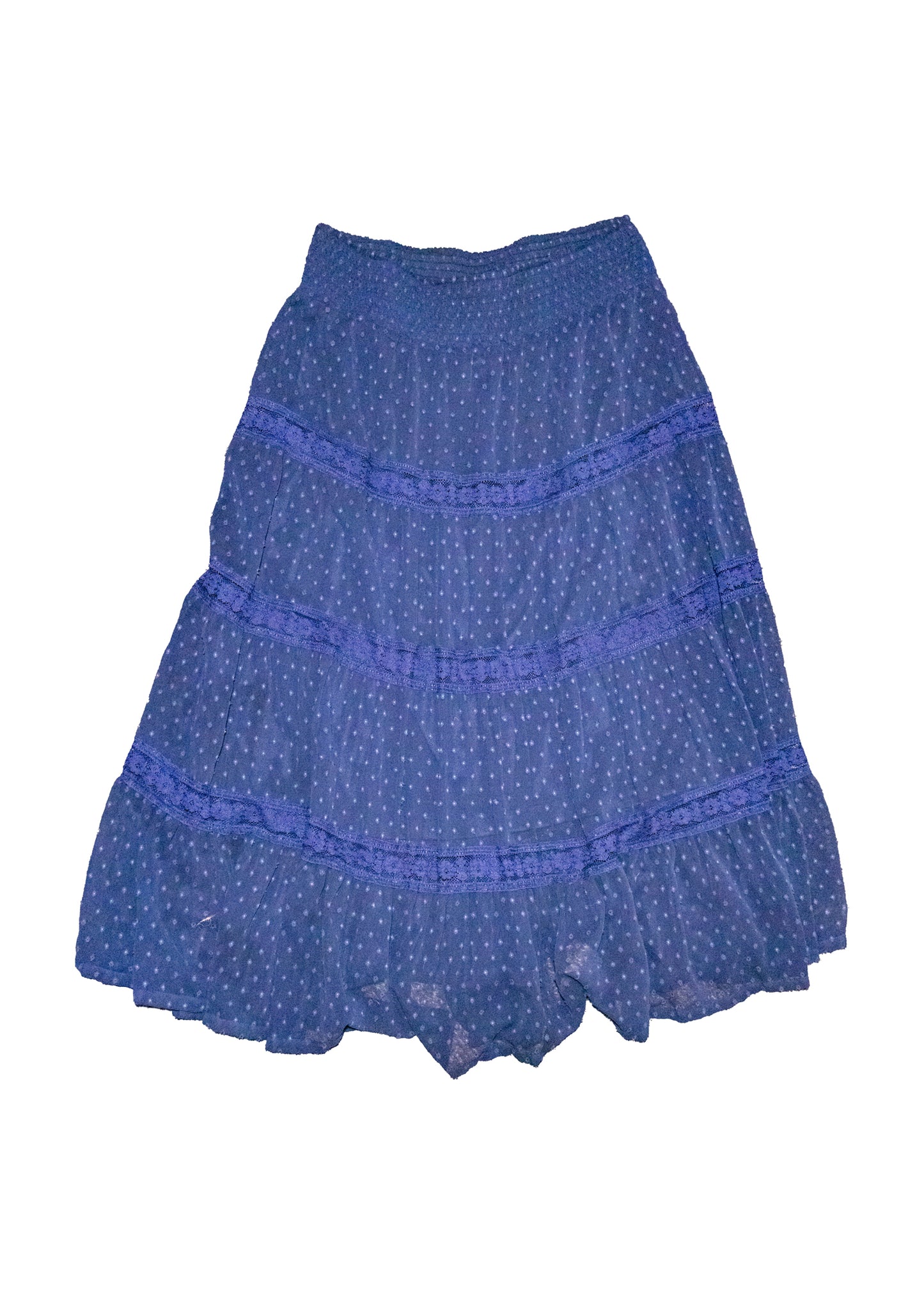 Navy Lace Maxi Skirt