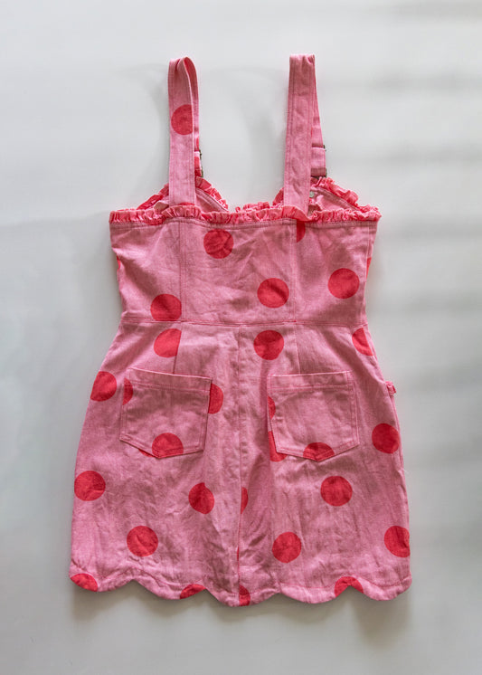 Pink Polka Dot Overalls