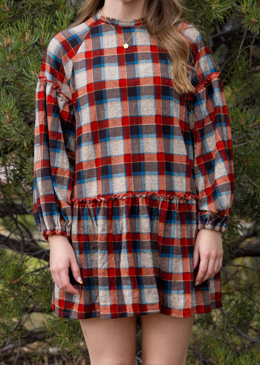 Gingham Ruffle Dress