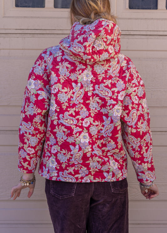 Oversized Paisley Quilt Hoodie