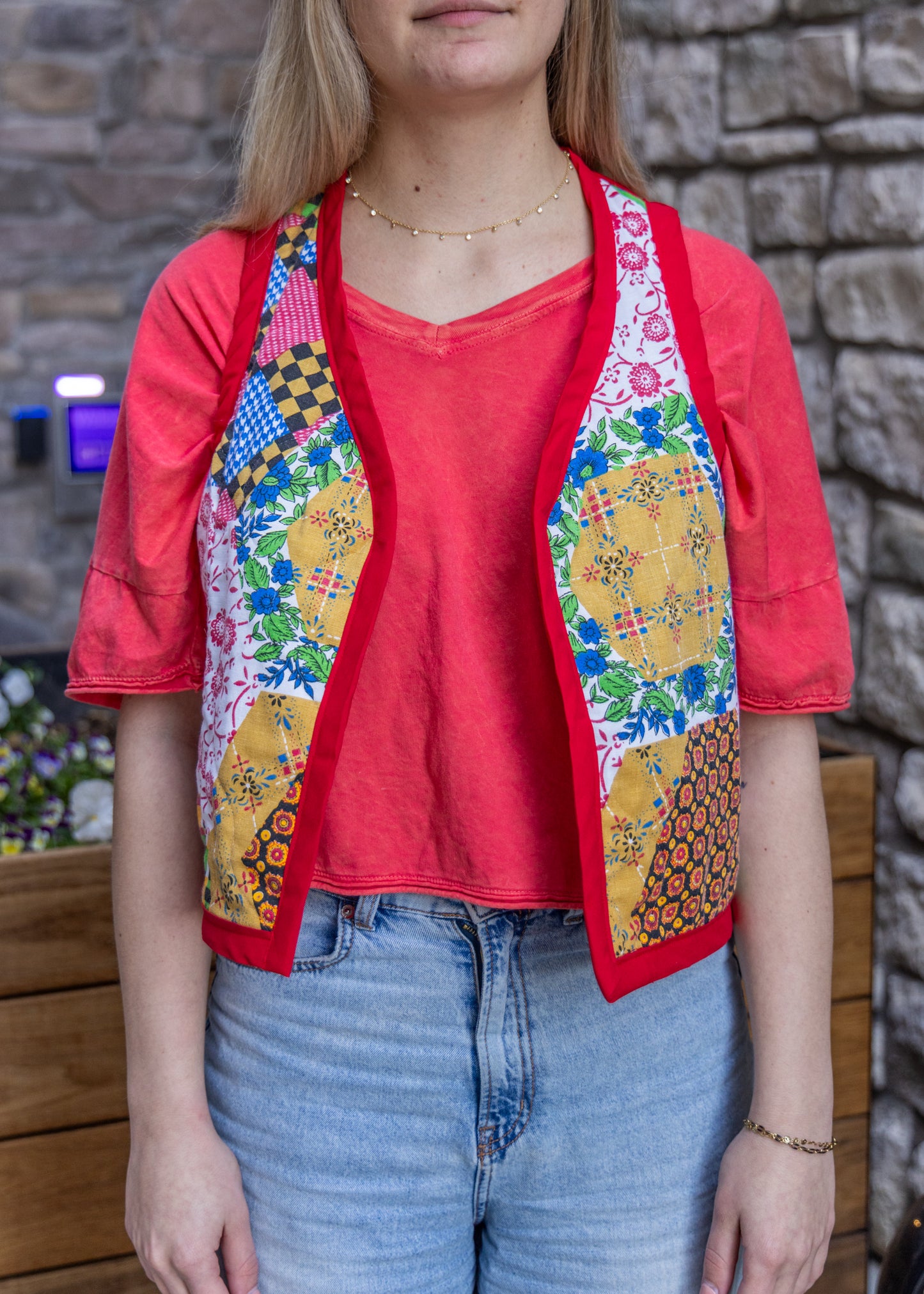 Multicolor Quilted Vest