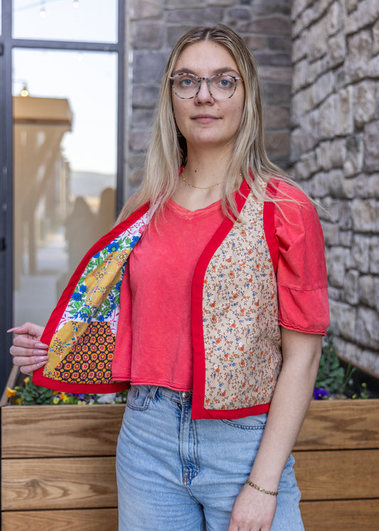 Multicolor Quilted Vest