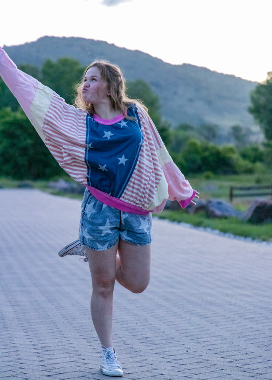 Stars & Stripes Oversized Sweatshirt