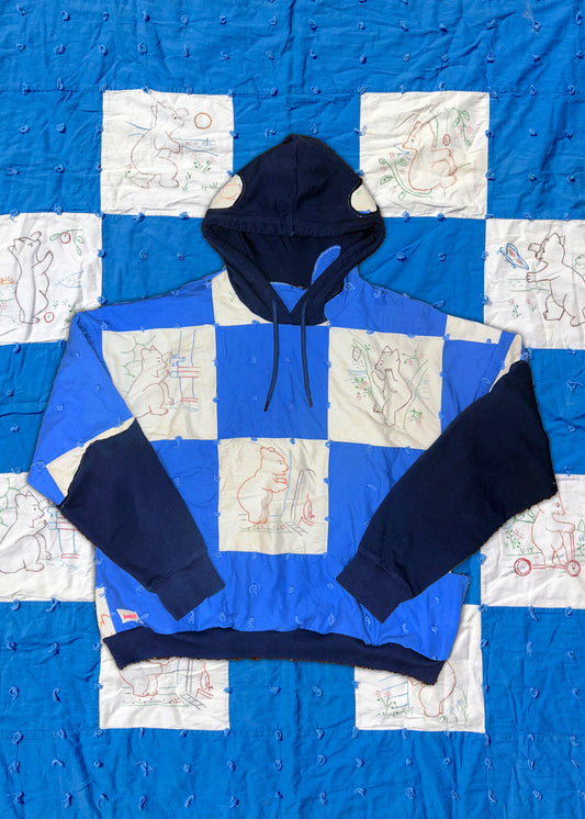 Baby Bear Patchwork Hoodie