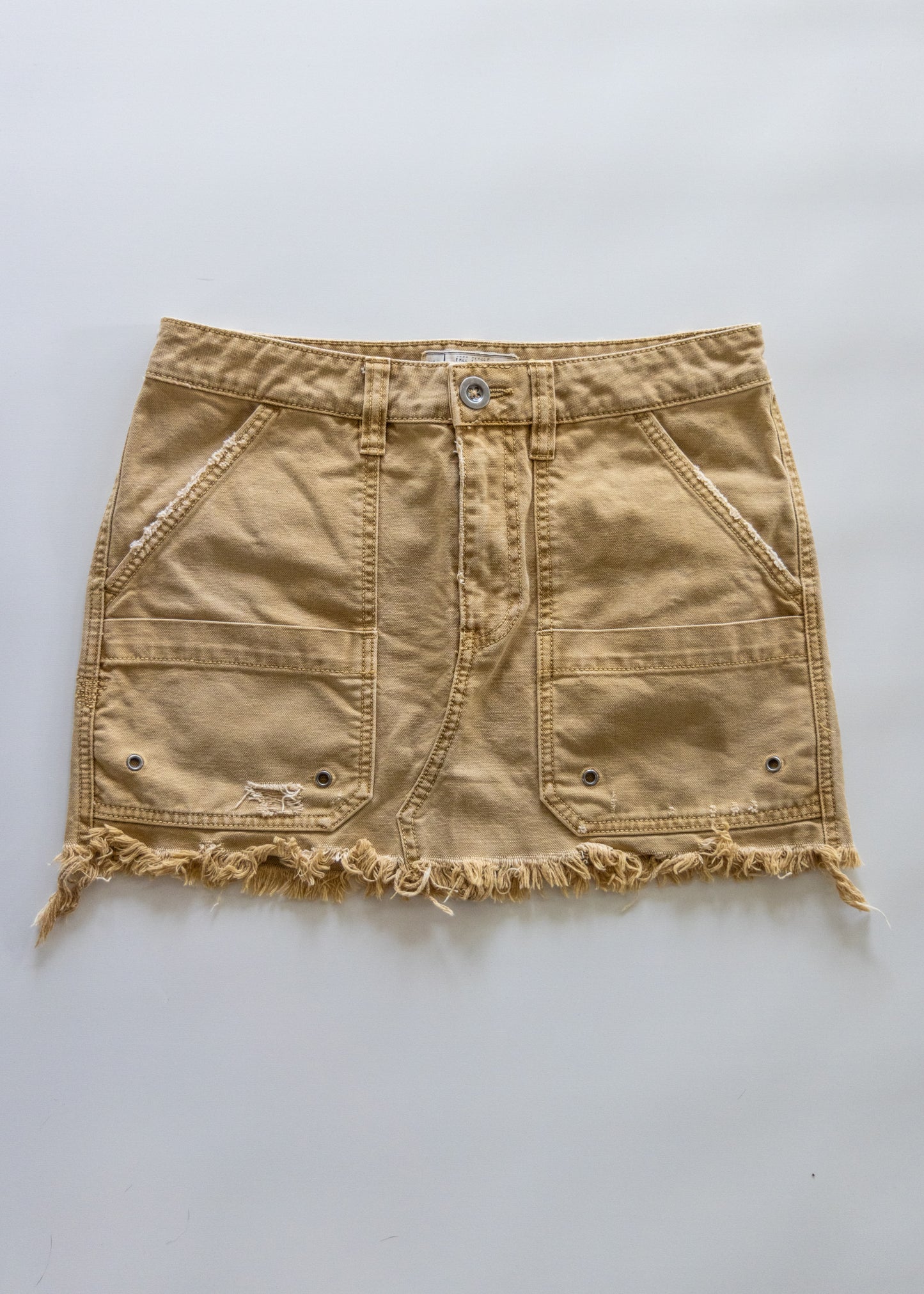 Distressed Cargo Skirt