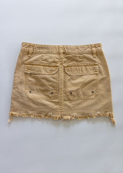 Distressed Cargo Skirt