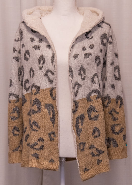 Fuzzy Leopard Cardigan