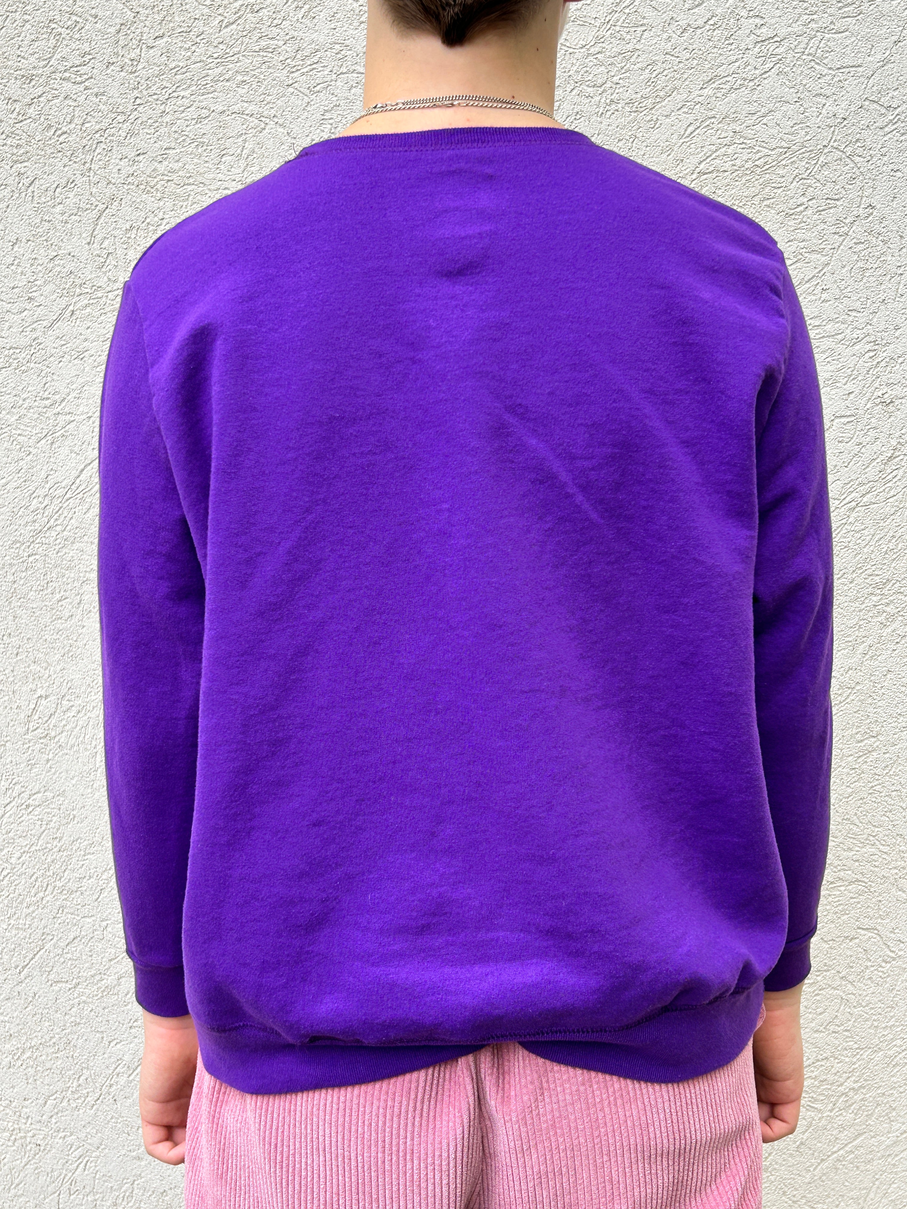 Purple Peek-Through Crewneck