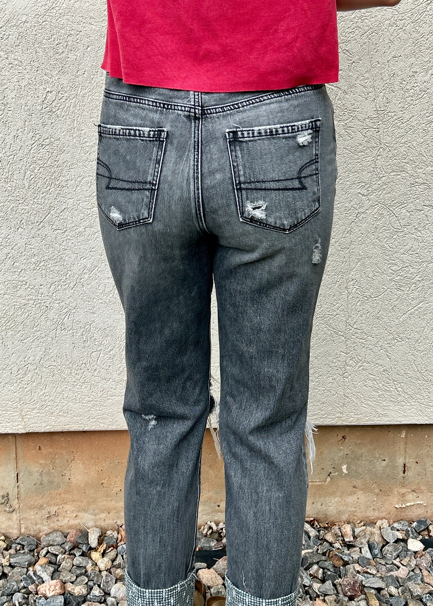 Quilted Cuff Jeans