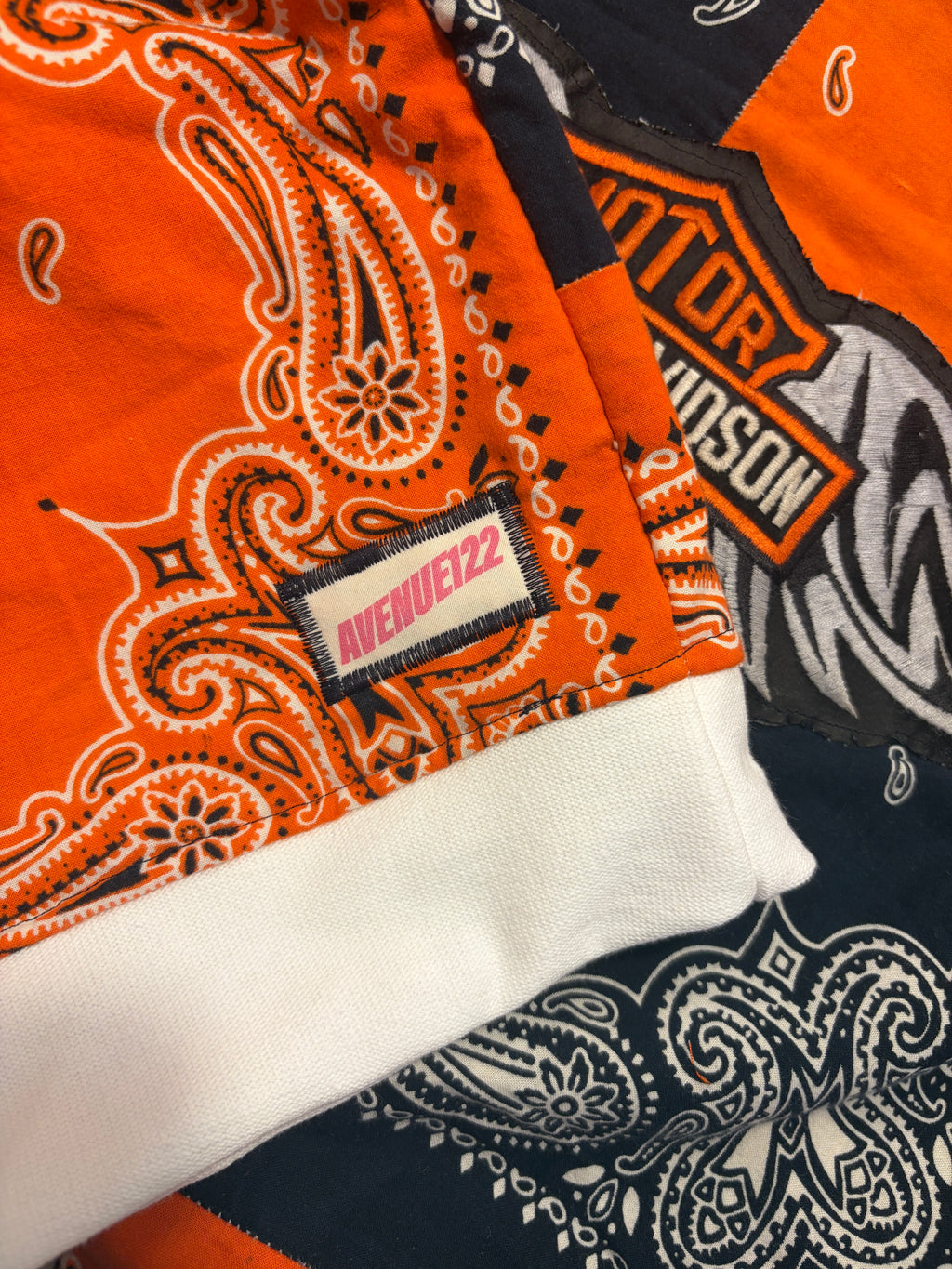 Harley Davidson Emblem Upcycled Hoodie