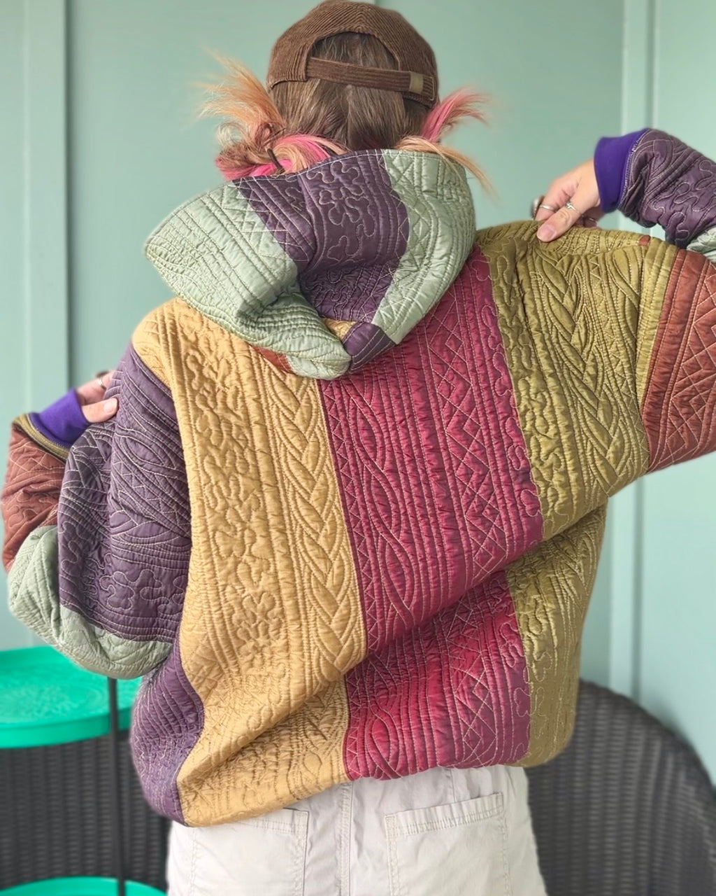 Braided Autumn Upcycled Hoodie