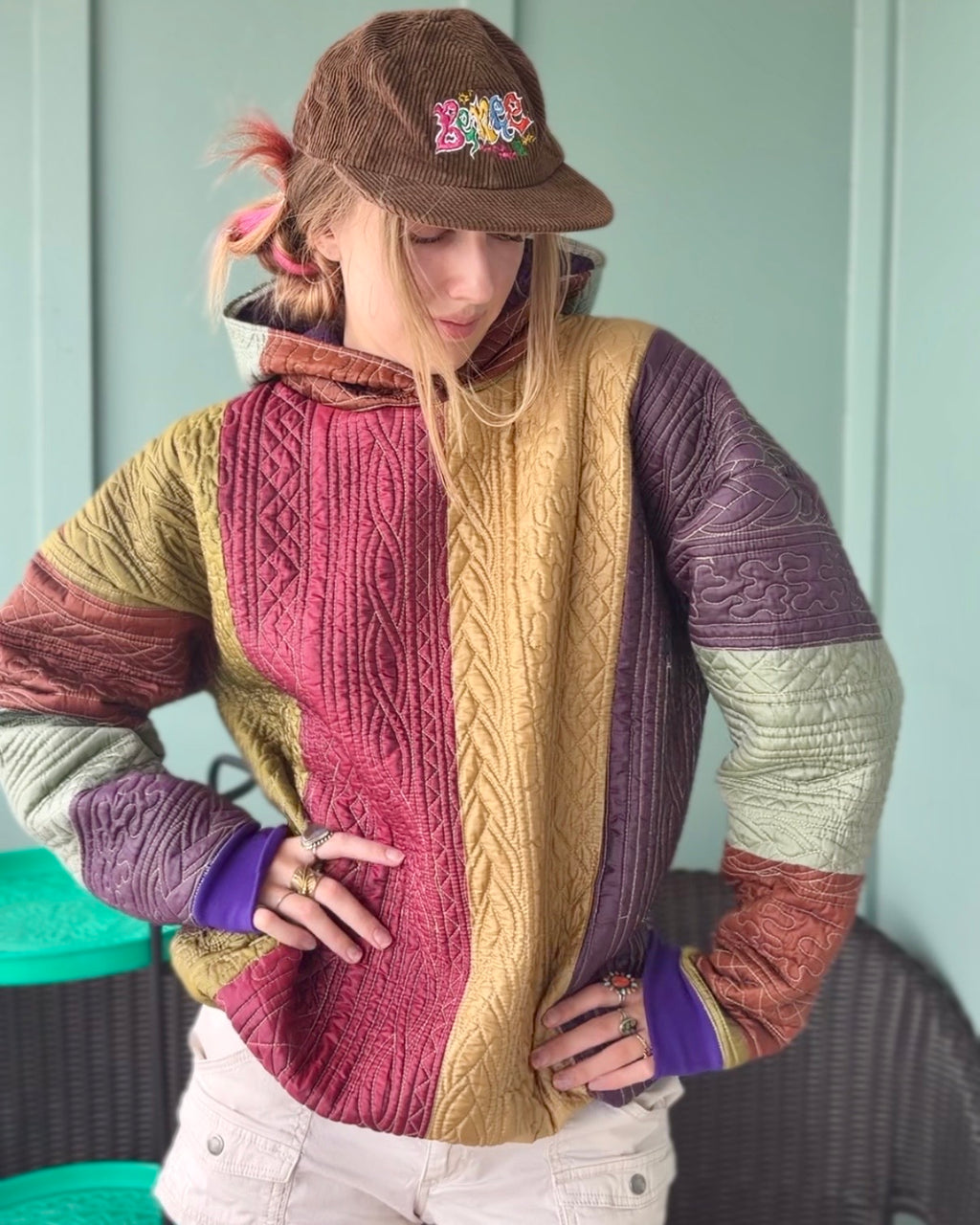 Braided Autumn Upcycled Hoodie