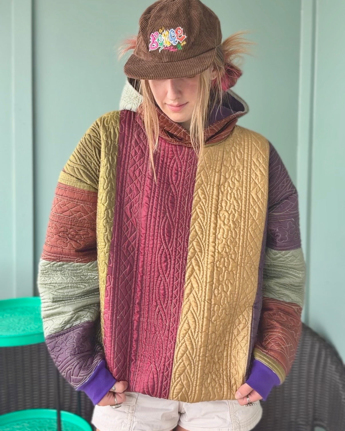 Braided Autumn Upcycled Hoodie