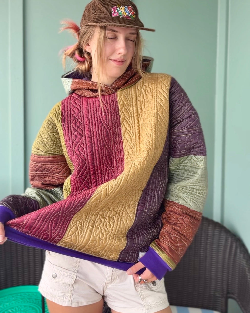 Braided Autumn Upcycled Hoodie