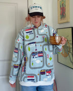 Train Track Upcycled Hoodie