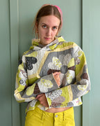 Floral Hexagon Upcycled Hoodie