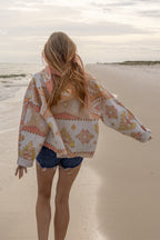 Patterned Blanket Hoodie