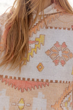 Patterned Blanket Hoodie