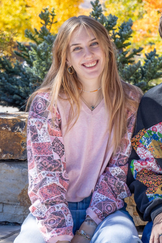 Pink Split Sweater