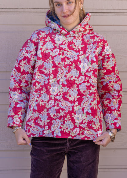 Oversized Paisley Quilt Hoodie