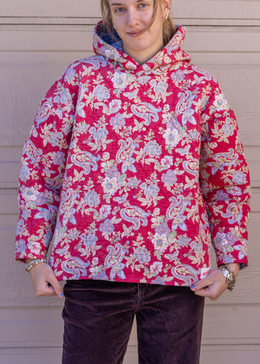 Oversized Paisley Quilt Hoodie