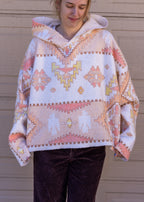Patterned Blanket Hoodie
