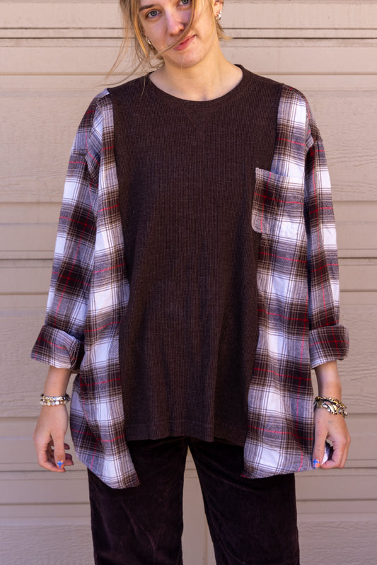 Split Flannel Top