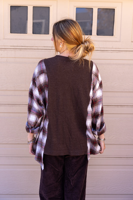 Split Flannel Top