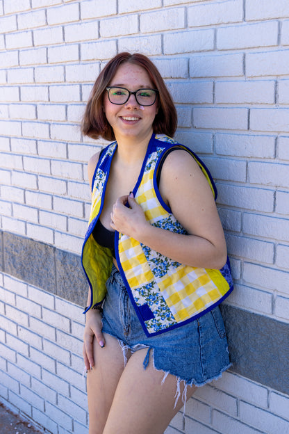 Lemon Blueberry Quilted Vest