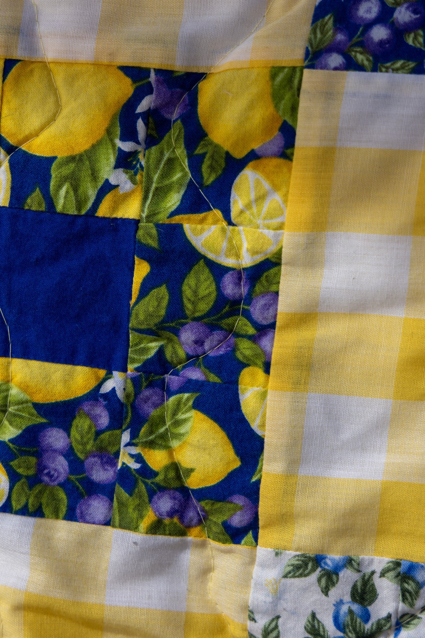 Lemon Blueberry Quilted Vest