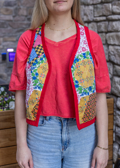 Multicolor Quilted Vest