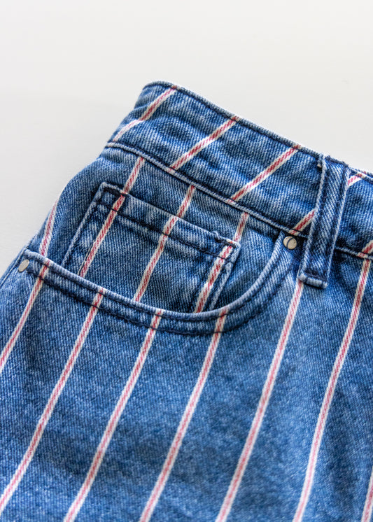 Striped Mom Shorts